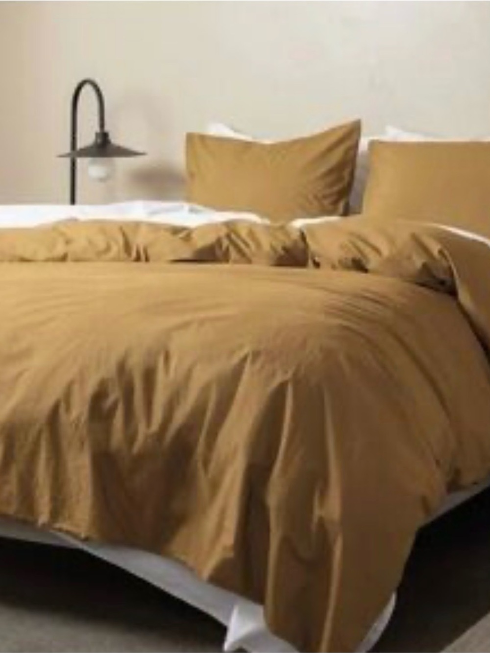 Parachute Home Percale Duvet cover in Honey - Size King // Cal King